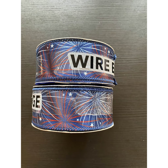 Two Spools Place & Time Patriotic Ribbon Fireworks for 4th of July Decor - Picture 1 of 2